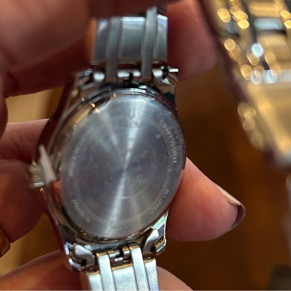 NWT Bulova His and Hers Stainless Steel Blue Dial Watch Set 96X158 - Picture 4 of 6